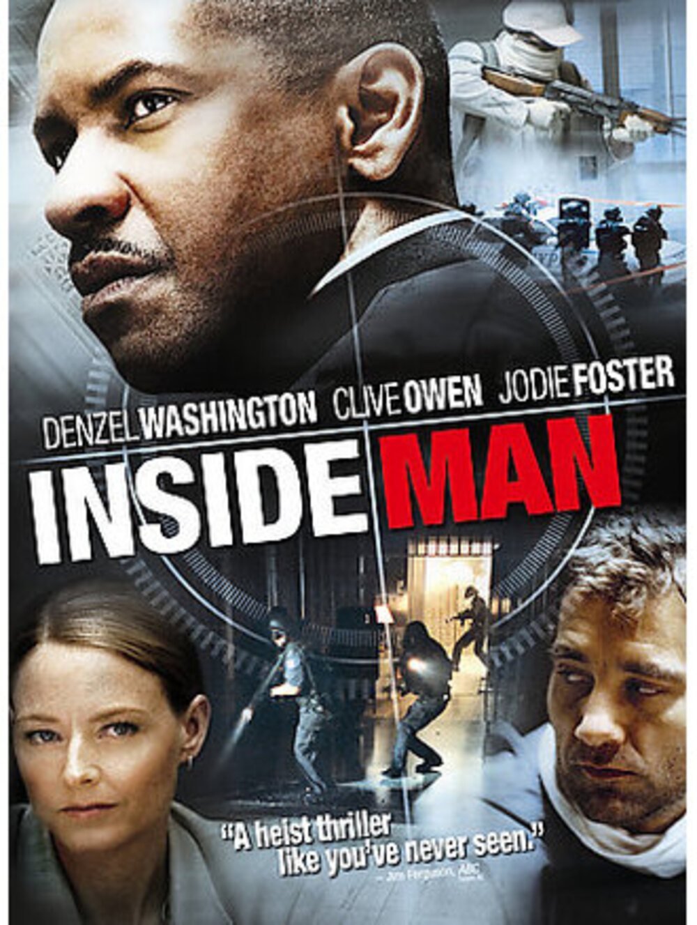 * Inside Man - Denzel Washington - Clive Owen - Jodie Foster - Very Good DVD